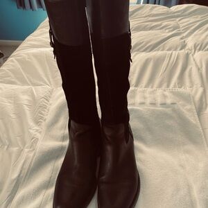 Blondo water proof black leather and suede riding boots